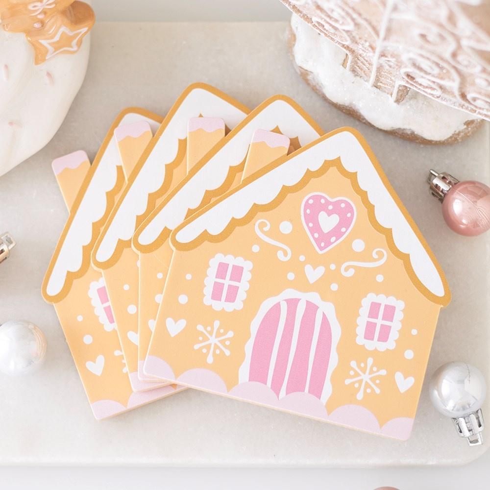 Something Different - Gingerbread House Onderzetter Set - Multicolours